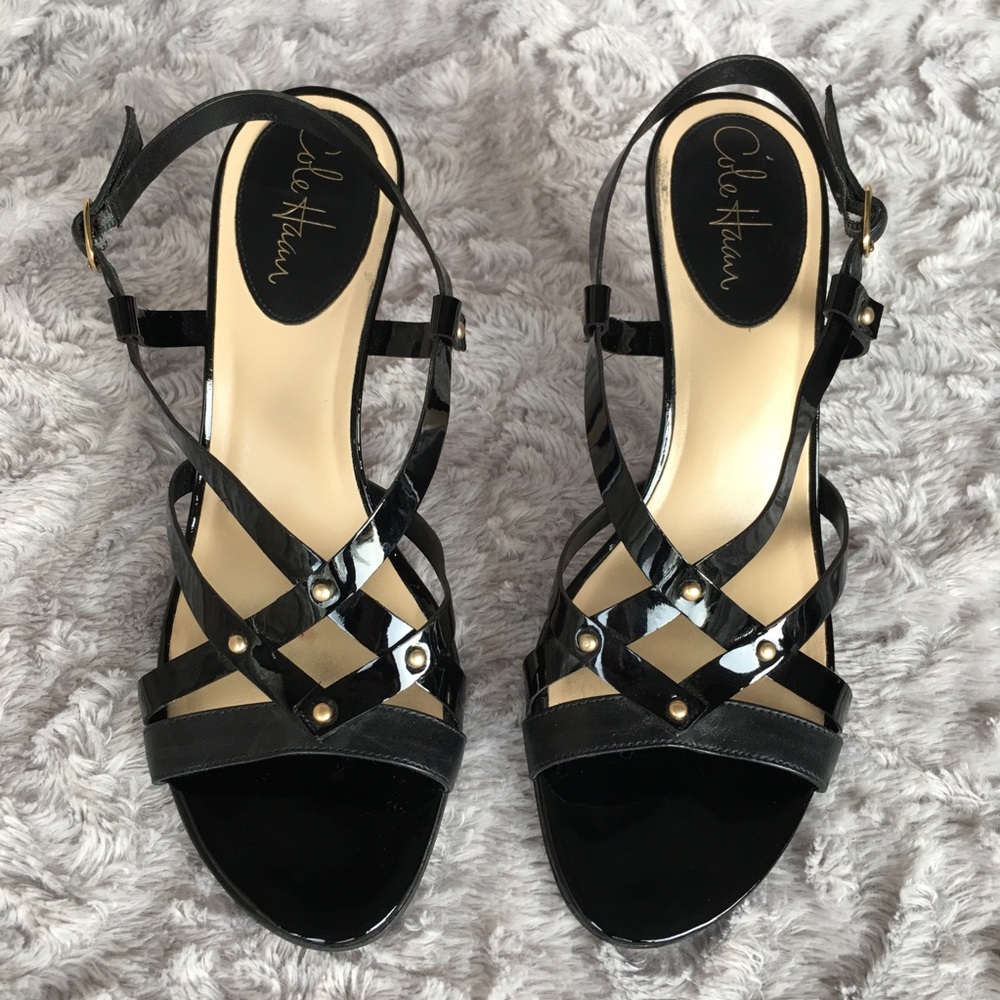 Cole Haan NikeAir Black Patent Heels Size 9
